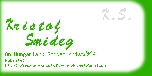 kristof smideg business card